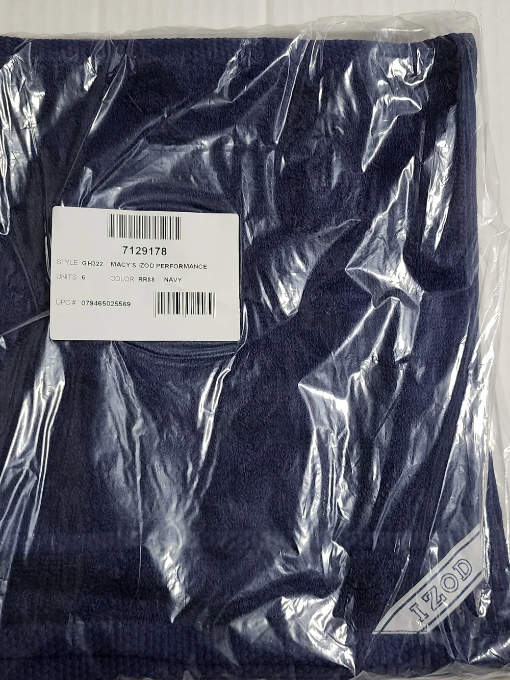 Izod Navy Blue Wash Cloth